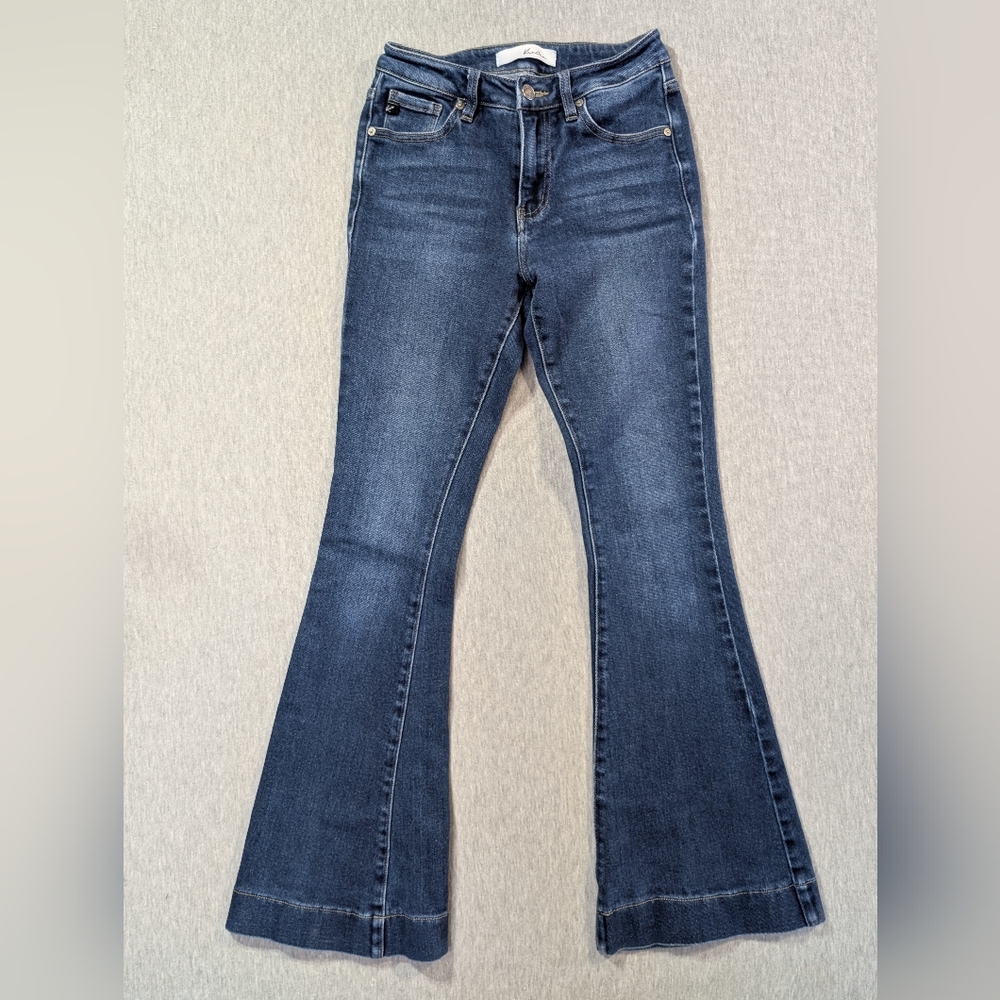 Kancan Los Angeles Roxanne Flare Jeans Women's 25 Blue High Rise